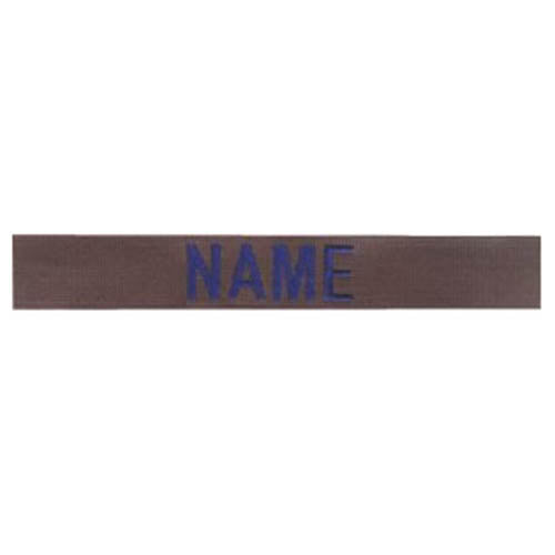 Parche identificador 'NAME' con hilo azul OLIV para uniforme