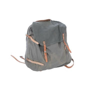 Mochila M39 sueca usada de lona con hebillas de cuero