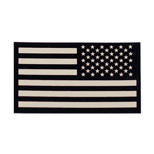 Parche VELCRO bandera USA reverso visible en IR, color arena, tamaño 5 x 9 cm