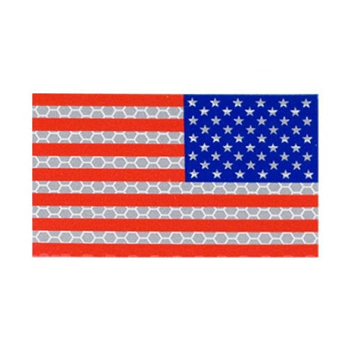 Parche VELCRO bandera USA reverso visible en IR, color arena, tamaño 5 x 9 cm