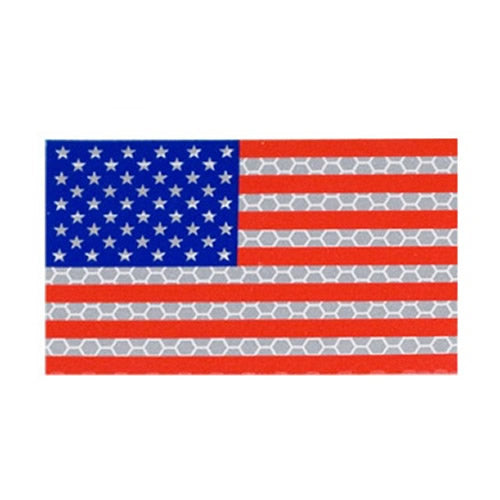Parche VELCRO bandera USA reverso visible en IR, color arena, tamaño 5 x 9 cm