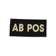 Parche velcro grupo sanguineo AB negro visible en infrarrojo (IR)