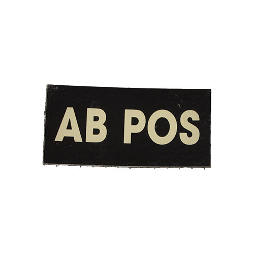 Parche velcro grupo sanguineo AB negro visible en infrarrojo (IR)