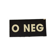 Parche IFF IR grupo 0 negativo velcro negro 5 x 2,5 cm
