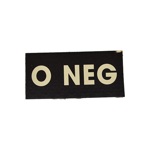 Parche IFF IR grupo 0 negativo velcro negro 5 x 2,5 cm