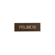 Placa identificativa personalizada de plástico con pin para uniforme