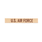 Parche bordado U.S. AIRFORCE sobre fondo desert, fabricado en EE. UU., para coser en ropa