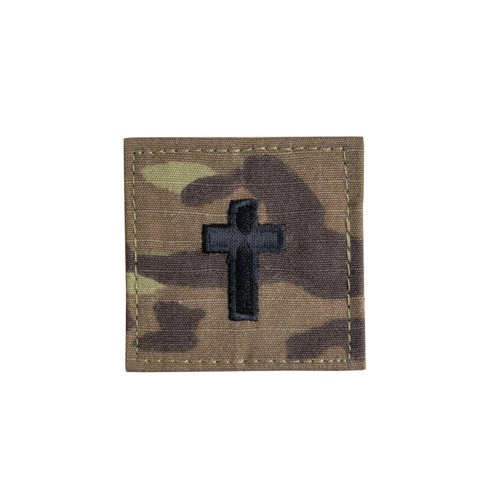 Parche velcro Capellán Militar OCP con cruz bordada, fabricado en EE. UU.