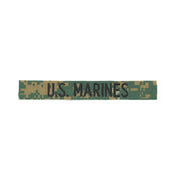 Parche U.S. MARINES bordado en patrón MARPAT Woodland, hilo negro, fabricado en EE. UU.
