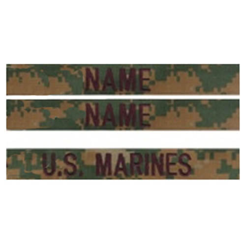Juego de 3 parches U.S. MARINES en patrón MARPAT WOODLAND