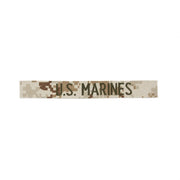 Parche bordado U.S. MARINES con patrón MARPAT Desert, fabricado en EE. UU., apto para coser en prendas.