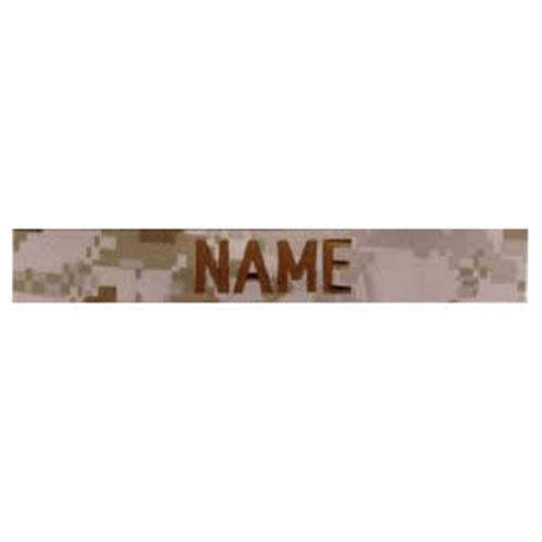 Parche personalizado 3x 'NAME' en patrón MARPAT DESERT para uniforme