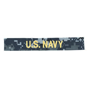 Parche U.S. NAVY bordado en hilo dorado sobre camuflaje DIGITAL NAVY