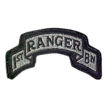 Parche textil 1st RANGER BN con velcro, aprox. 9 x 4 cm
