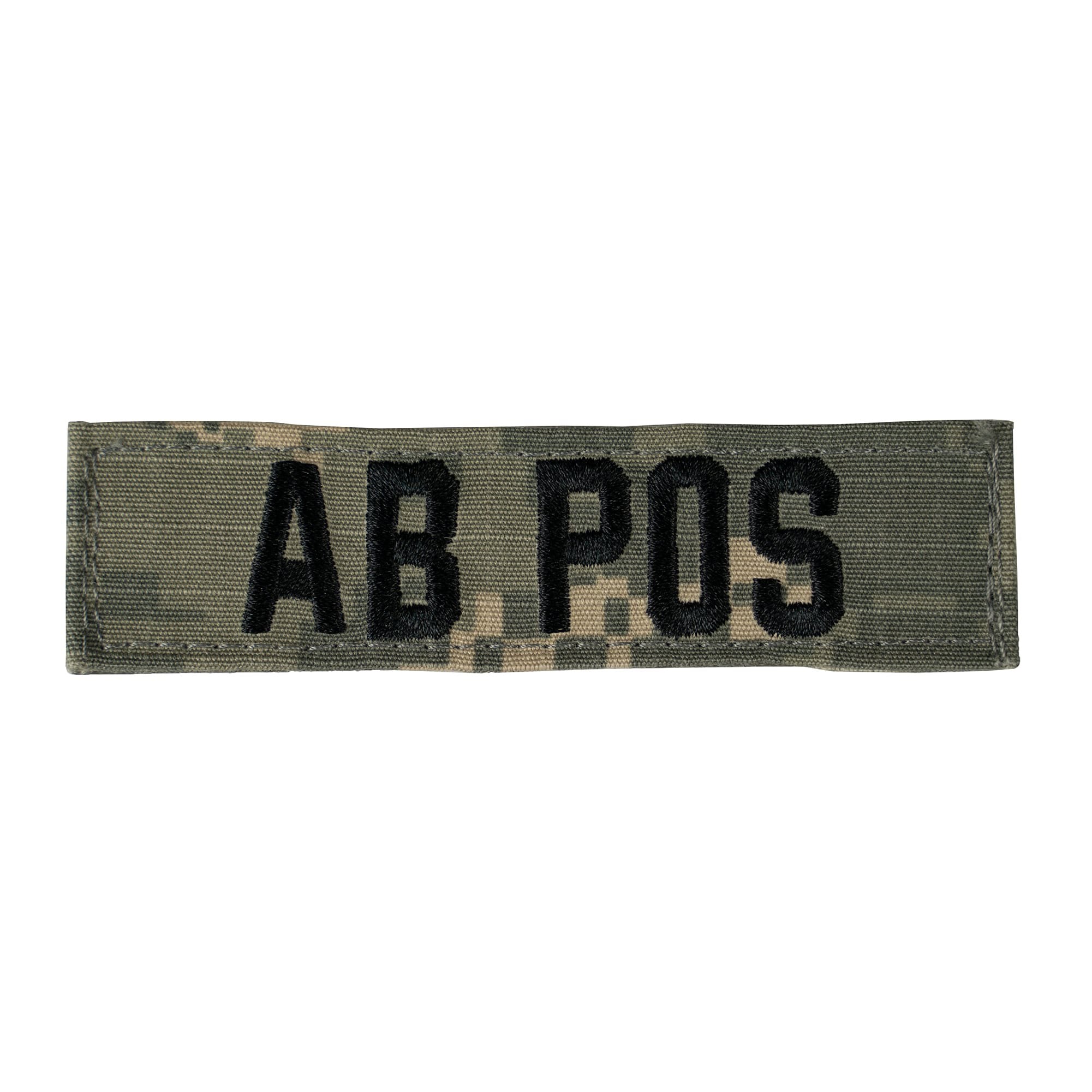 Parche grupo sanguíneo AB POS con velcro, tejido UCP-ACU Digital rip-stop, aprox. 10 x 2,5 cm