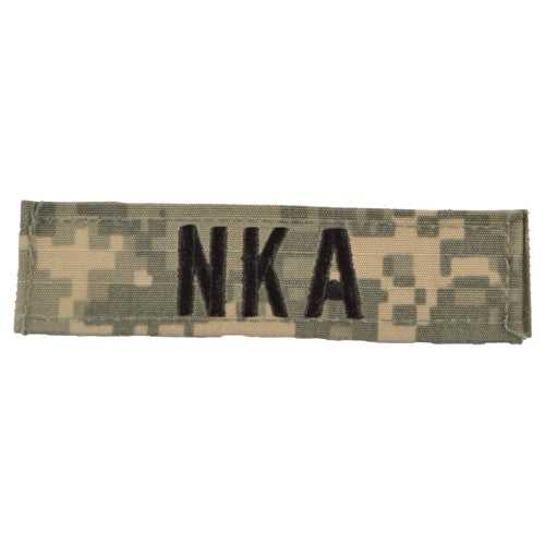Parche NKA VELCRO ACU Digital - No Known Allergies