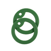 Silenciadores de goma verde army para chapas identificativas US, pack de 2
