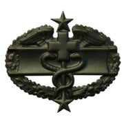Insignia US Combat Medical 3rd Award negra según especificación del ejército de EE. UU.