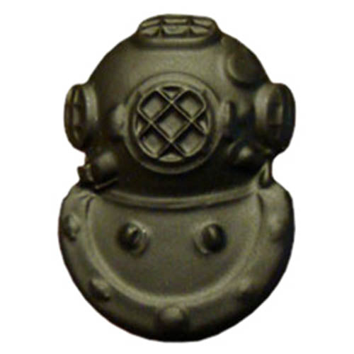 Insignia US Diver 2nd Class negra de metal mate, fabricada en EE. UU.
