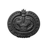 Insignia Drill Instructor negra de metal mate, fabricada en EE. UU., tamaño aprox. 5 x 4,5 cm