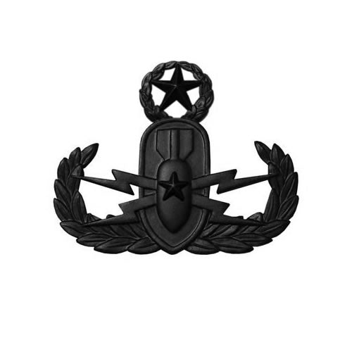 Insignia US Explosive Ordnance Disposal Master en metal negro mate