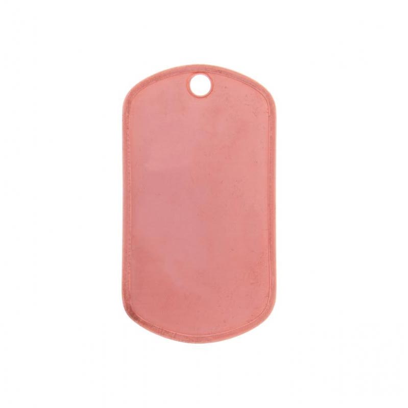 Placa identificativa DOG TAG de cobre, apta para grabado, fabricada en EE. UU.