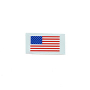 Pegatina de la bandera de EE. UU., colorida, tamaño aprox. 4 x 2,2 cm, fabricada en EE. UU.