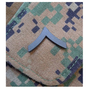 Insignia de rango USMC PFC negra, metal mate, par