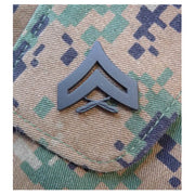 Insignia de rango USMC Cpl. negra mate, par