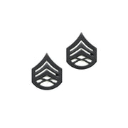 Insignia de rango USMC SSgt negra en metal mate, pack de 2 unidades