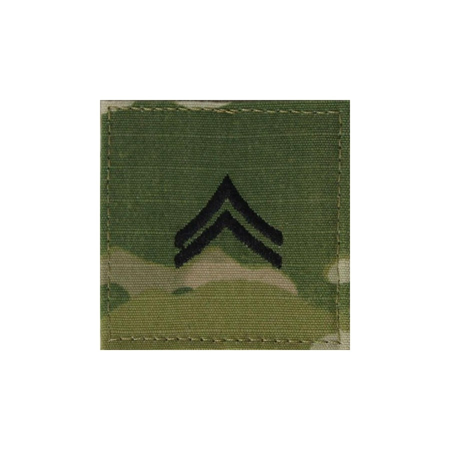 Parche de rango Corporal E-4 con velcro OCP, aprox. 5 x 5 cm, fabricado en USA