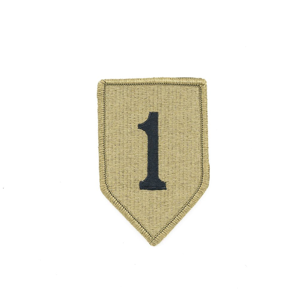Parche 1st Infantry Division OCP con velcro, 9,3 x 6,3 cm, fabricado en EE. UU.