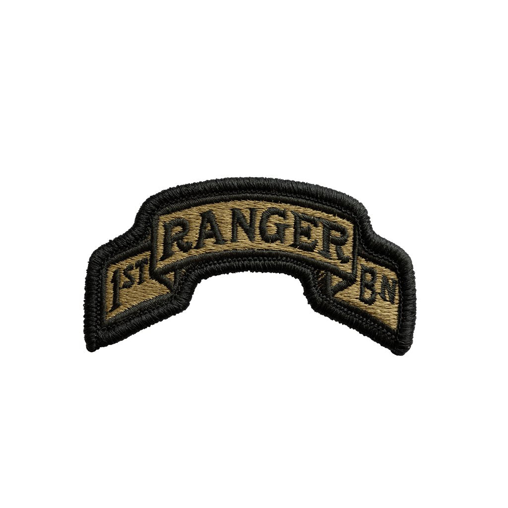 Parche textil 1st RANGER BN OCP 9 x 4 cm con velcro, fabricado en EE. UU.