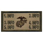 Parche USMC bordado con velcro en la parte trasera
