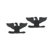 Insignias metálicas COLONEL Subdued negras (par) - US Army