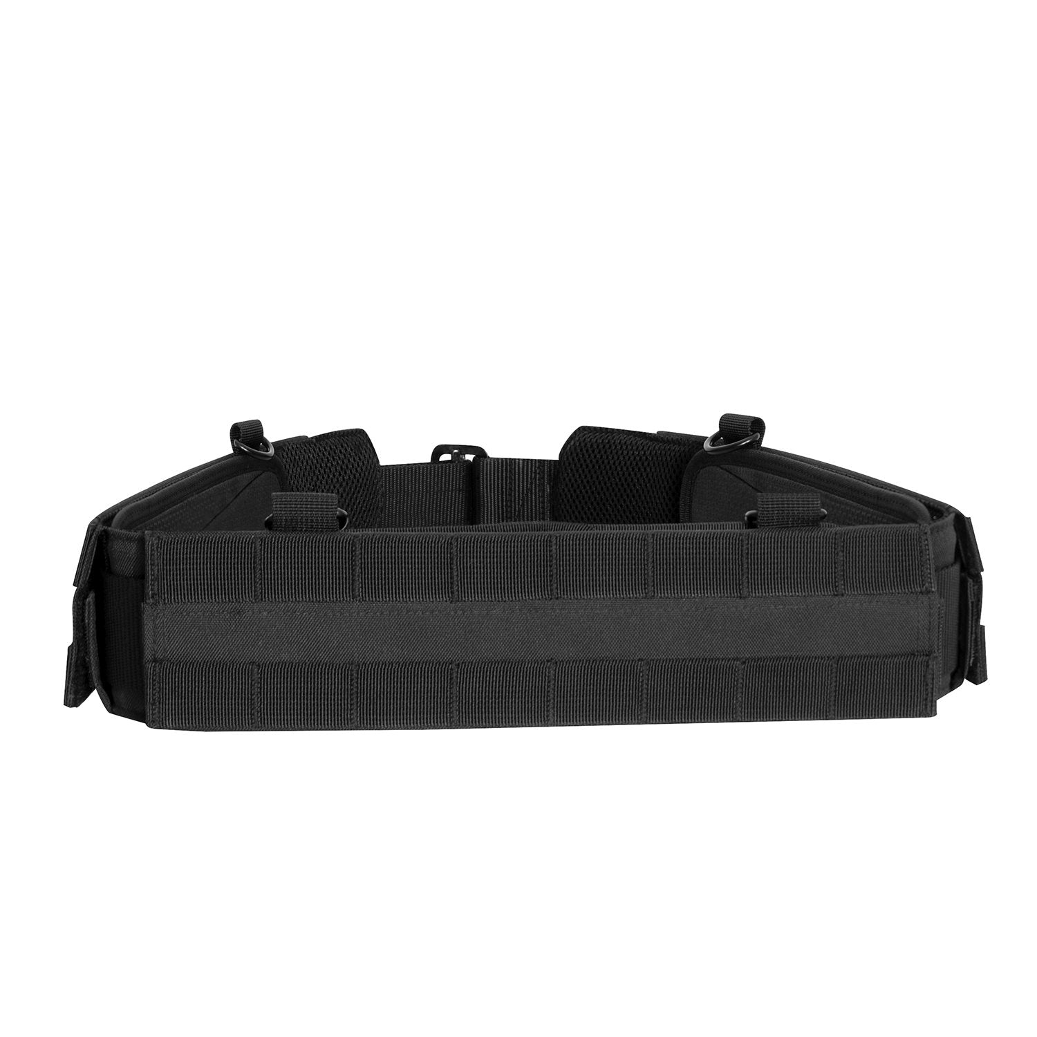 Cinturón de combate OW PROFIE negro con correas modulares MOLLE y 4 anillas D de plástico