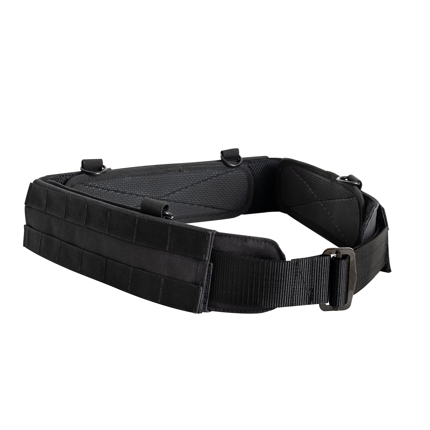 Cinturón de combate OW PROFIE negro con correas modulares MOLLE y 4 anillas D de plástico