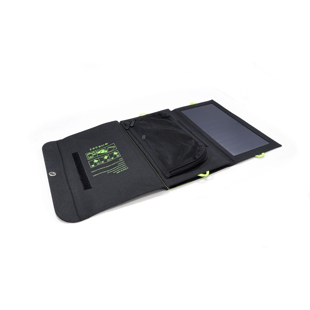Panel solar plegable de 3 piezas con powerbank integrada (10.000 mAh) para cargar dispositivos