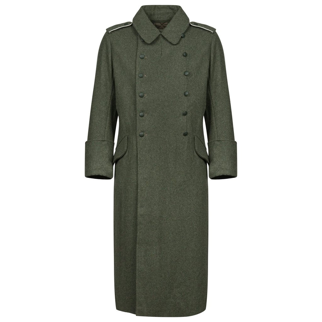 Abrigo repro M40 WH - doble botonadura y cuello de tela uniforme
