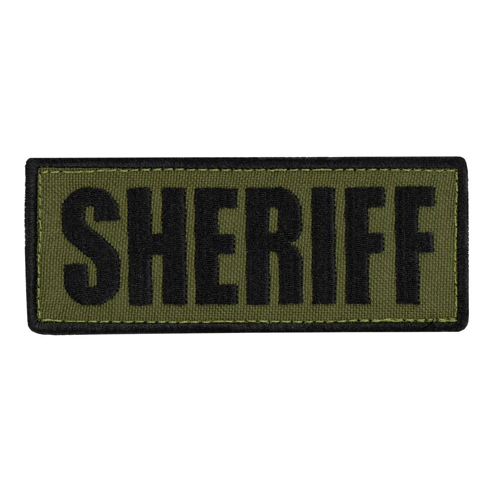 Parche SHERIFF negro 12,7 x 5 cm