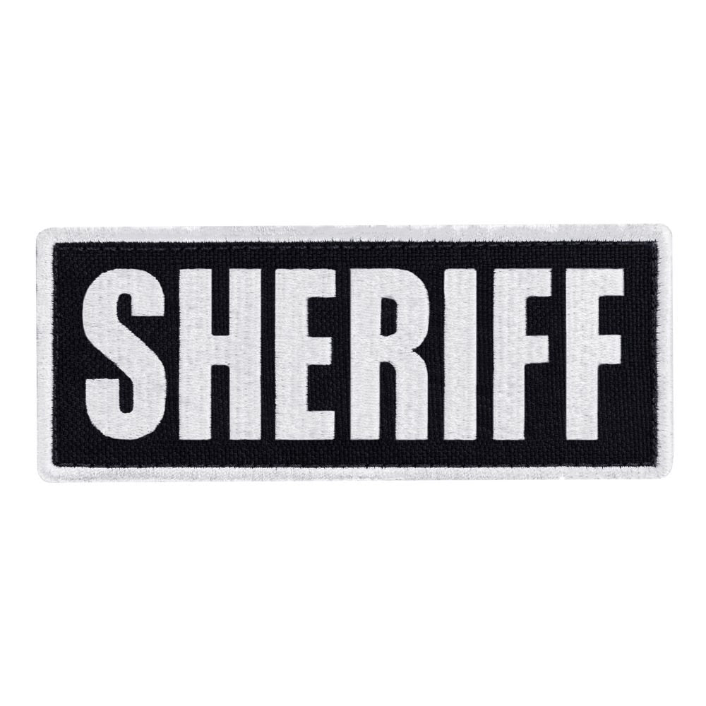 Parche SHERIFF negro 12,7 x 5 cm