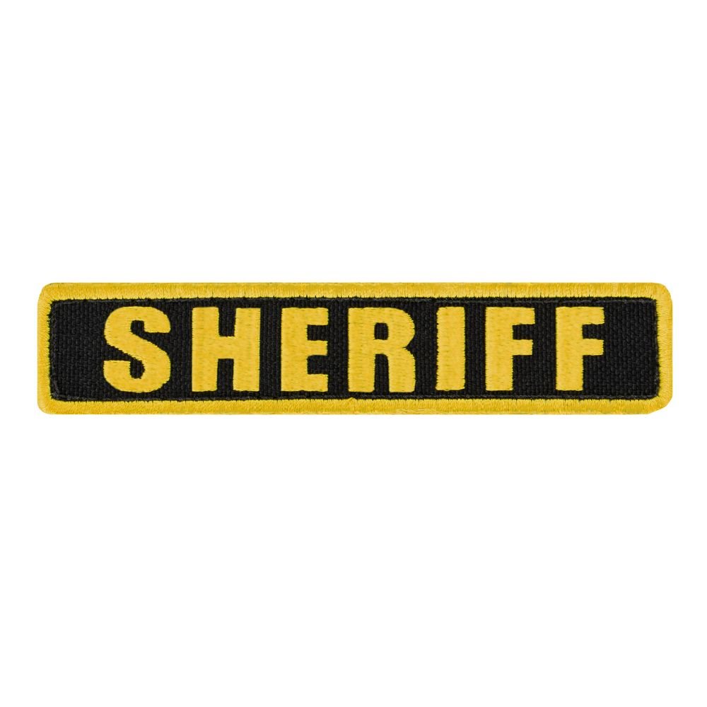 Parche SHERIFF negro 12,7 x 2,5 cm imagen frontal