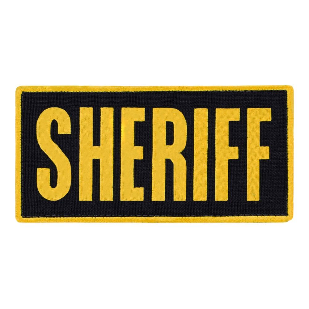 Parche SHERIFF negro 15,2 x 7,6 cm con velcro