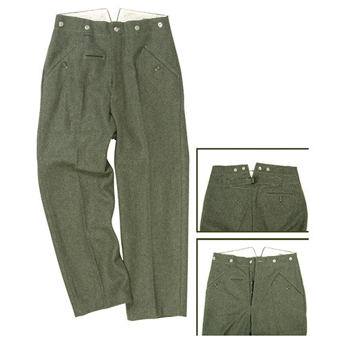 Pantalones de campo M40 WH repro color gris campo, reproducción Wehrmacht