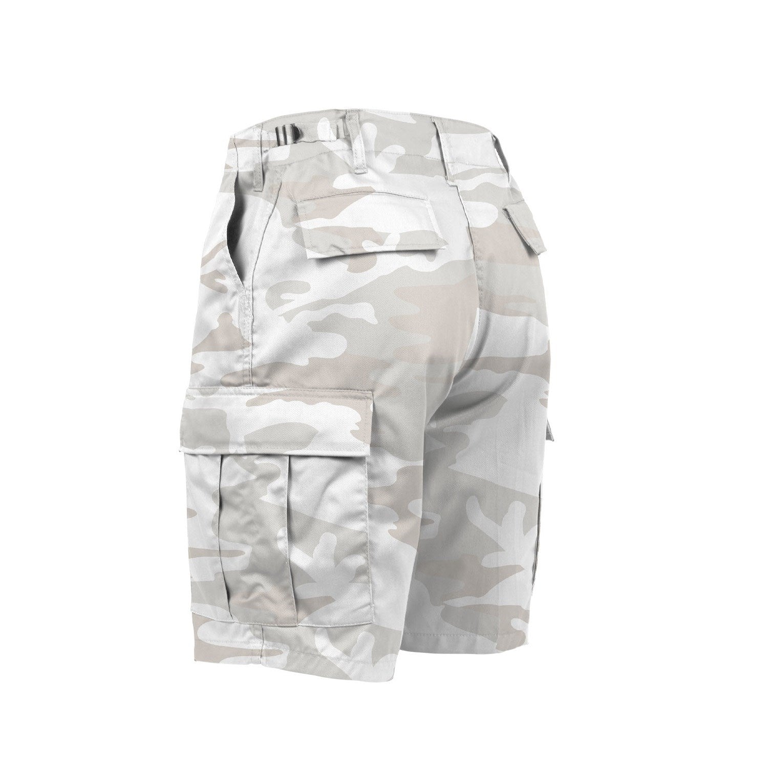 Pantalones cortos BDU White Camo de Rothco, camuflaje blanco