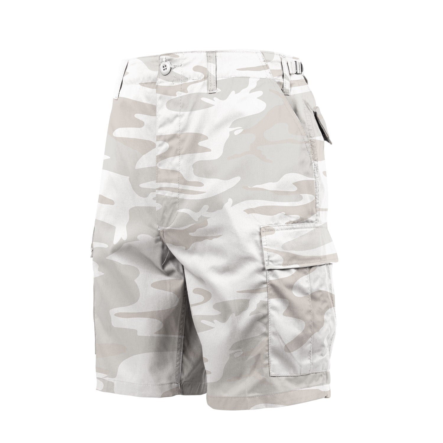 Pantalones cortos BDU White Camo de Rothco, camuflaje blanco