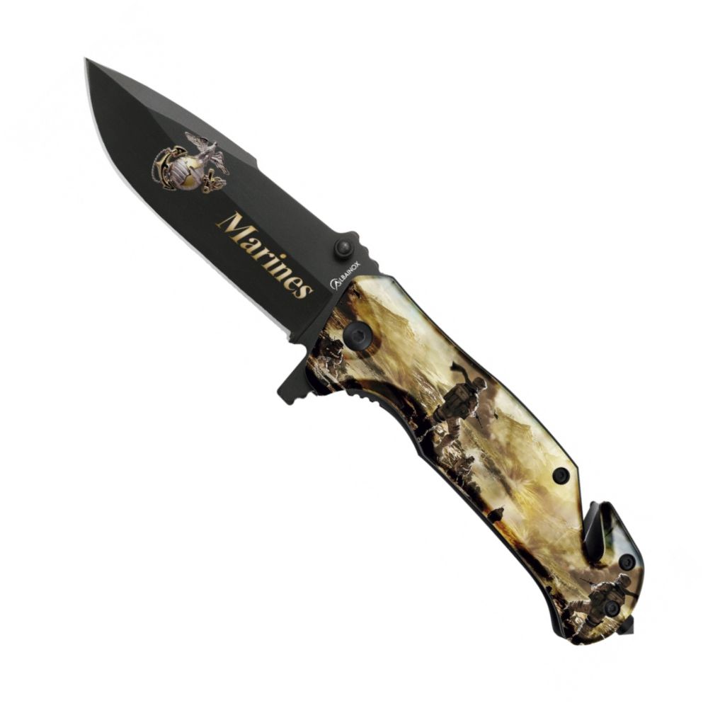 Navaja Albainox FOS MARINES 3D con filo liso