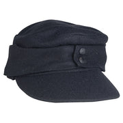 Gorra M43 WH repro negra, marcada Robert Lubstein Berlin, 55% poliéster 45% algodón