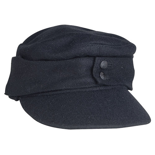Gorra M43 WH repro negra, marcada Robert Lubstein Berlin, 55% poliéster 45% algodón