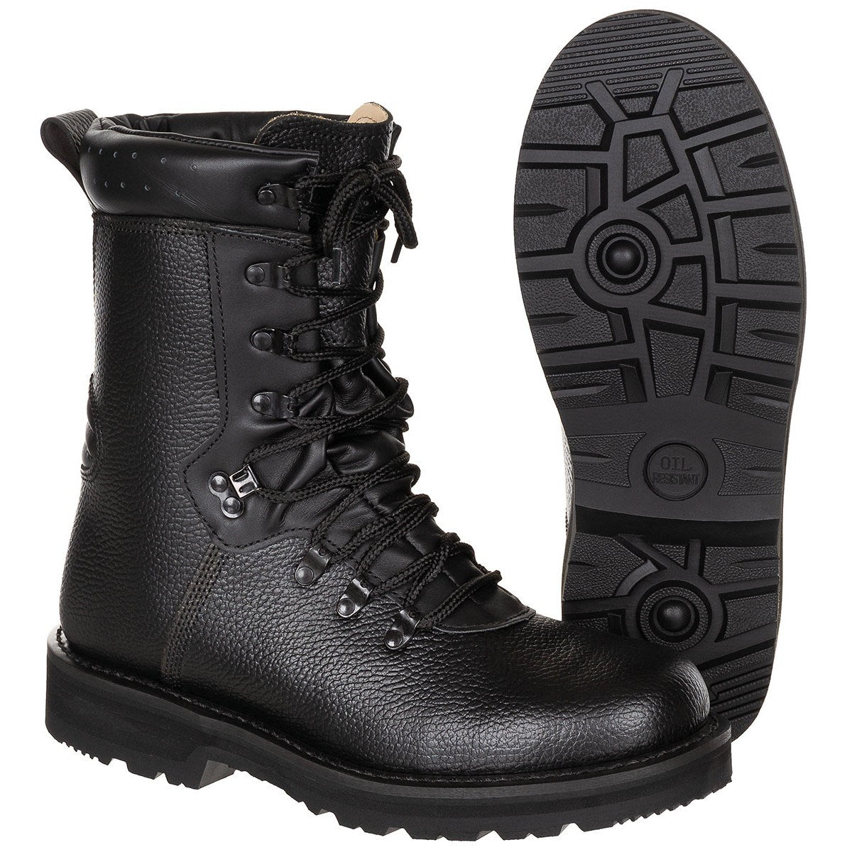 Botas BW Model 2000 negras de cuero con suela de goma antistática